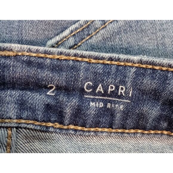 Simply Vera Wang Jeans Ladies 2 Embroidered Capri Y2K - Picture 7 of 9